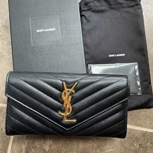 Ysl Black Wallet